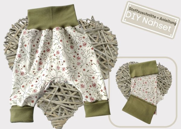 DIY Nähpaket Stoff Zuschnitte Baby Pumphose Jersey Design Sophia Nähset